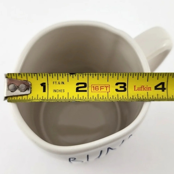 ⭐️2/ $50⭐️ Rae Dunn Artisan Collection White Coffee Mug Large Letter BUNNY TRAIL - Picture 9 of 9